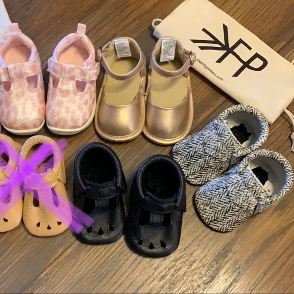 Baby shoe lot (freshly picked, J&J, Carter’s)